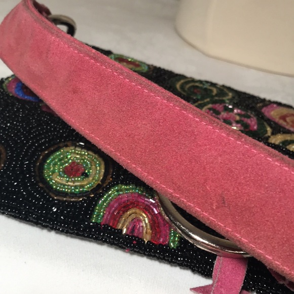 Christina multi beaded baguette bag w suede strap - Picture 15 of 15